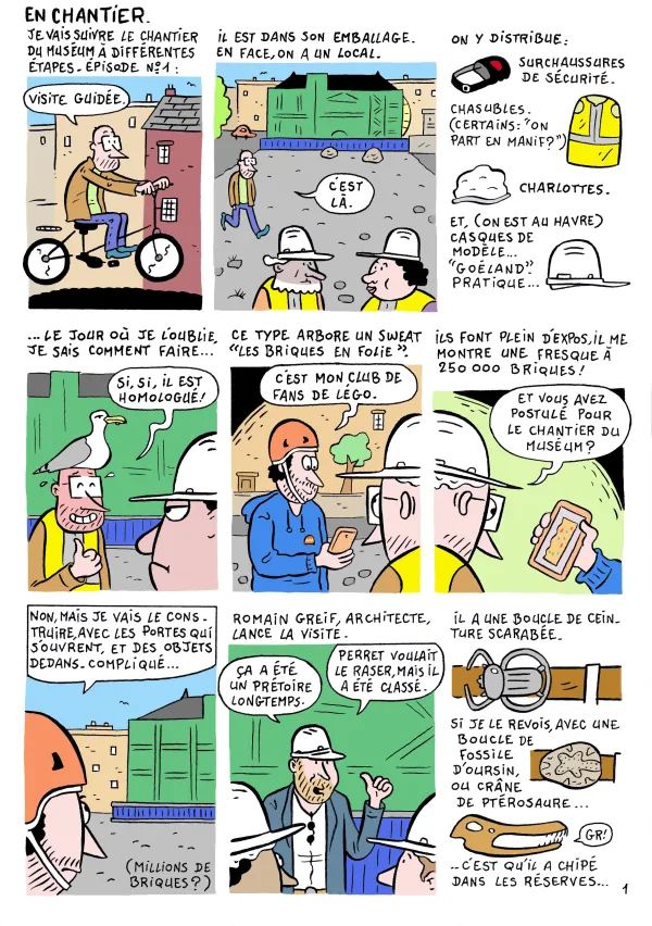 Le chantier du musée en BD : épisode 1 "La visite du chantier"