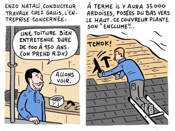 Le chantier du musée en BD : épisode 4 " mission toiture "