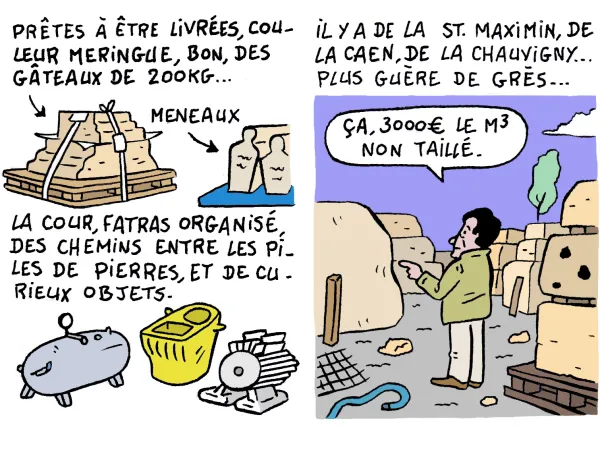Le chantier du musée en BD : épisode 3 "les tailleurs de pierre"